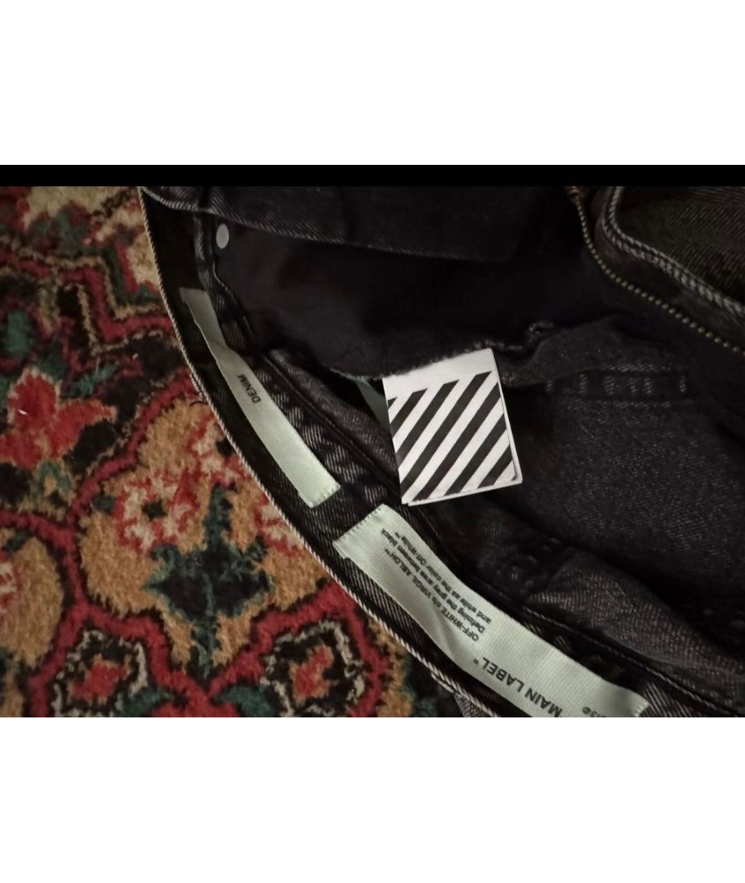 OFF-WHITE Серая деним юбка мини, фото 4