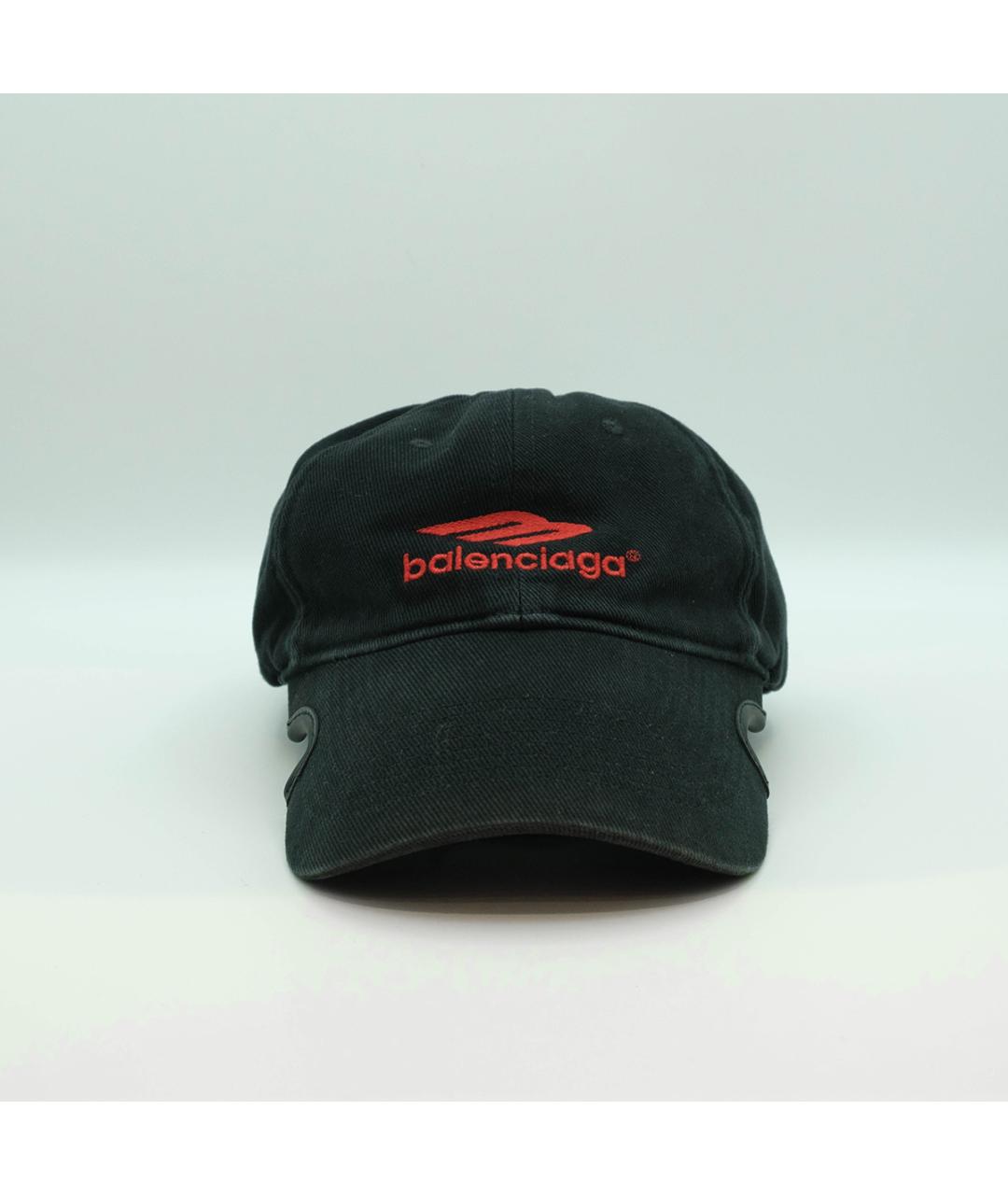 BALENCIAGA Черная хлопковая кепка, фото 2