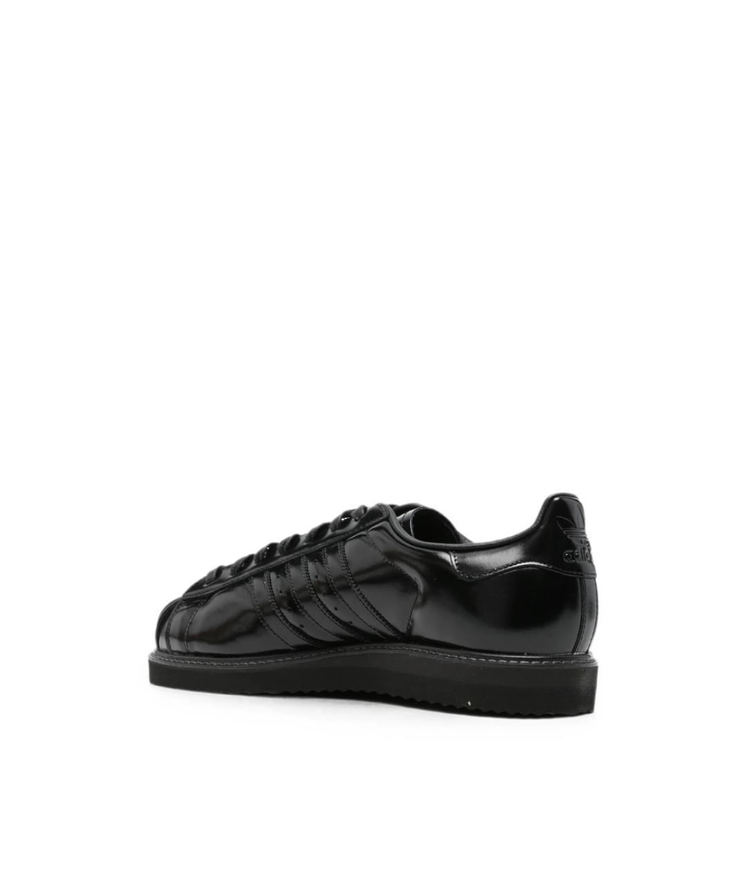 ADIDAS Черные кожаные низкие кроссовки / кеды, фото 2