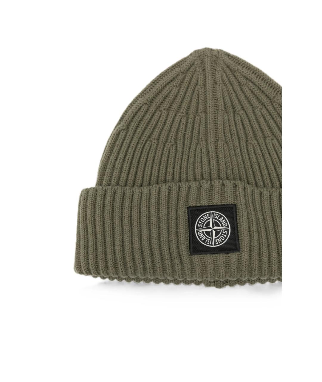 STONE ISLAND Зеленая шапка, фото 3