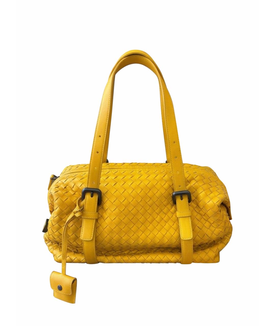 BOTTEGA VENETA Желтая кожаная сумка через плечо, фото 1