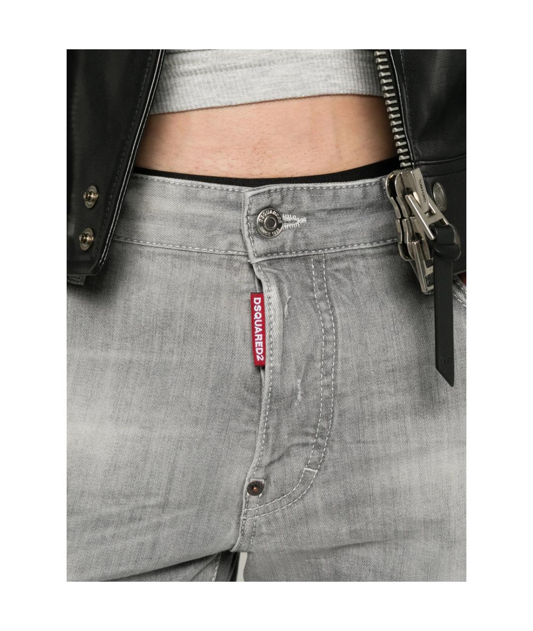 DSQUARED2 Серые хлопковые джинсы скинни, фото 3