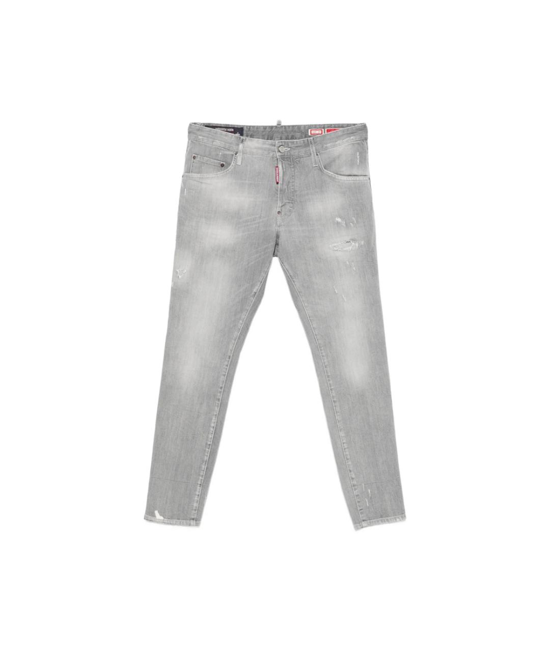 DSQUARED2 Серые хлопковые джинсы скинни, фото 1