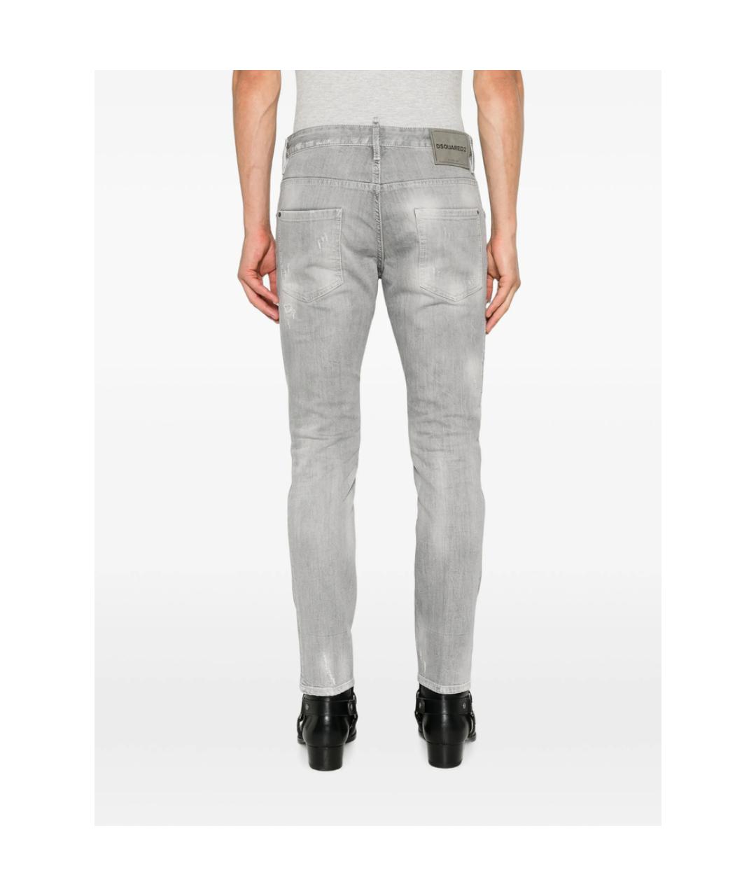DSQUARED2 Серые хлопковые джинсы скинни, фото 4