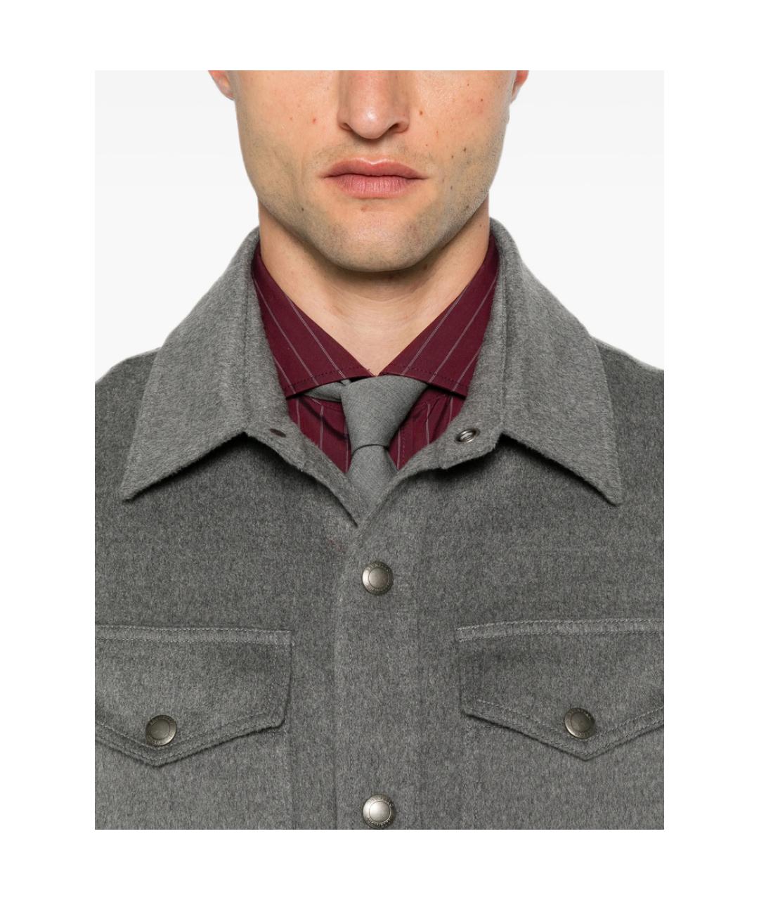 BRUNELLO CUCINELLI Серая куртка, фото 4