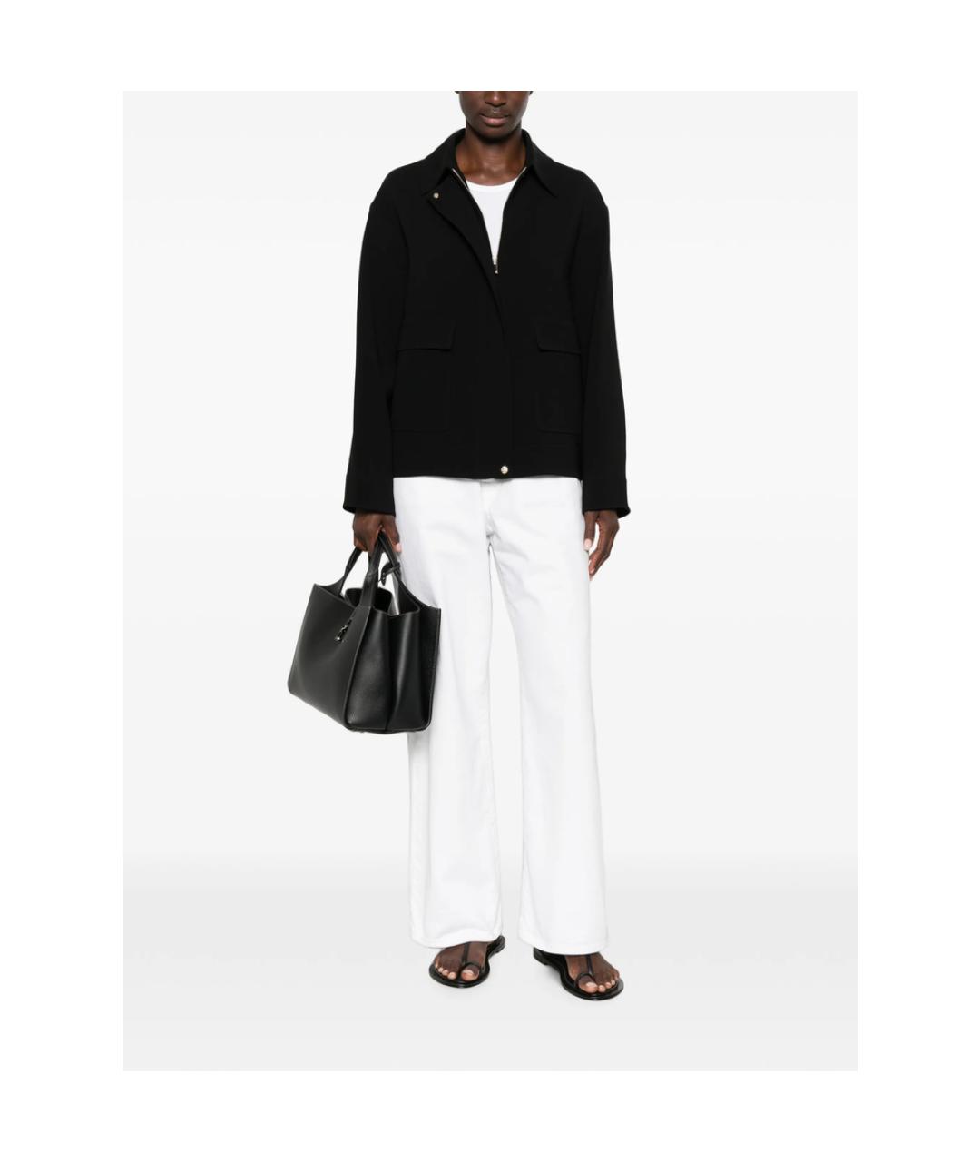 MAX MARA STUDIO Черная полиэстеровая куртка, фото 4