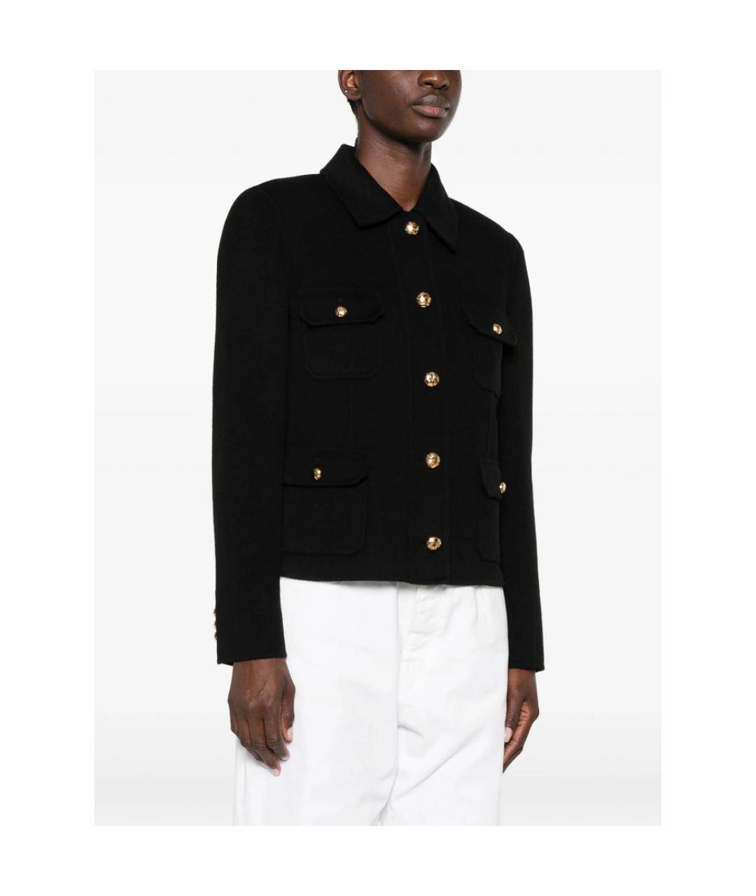 MAX MARA STUDIO Черная полиэстеровая куртка, фото 5