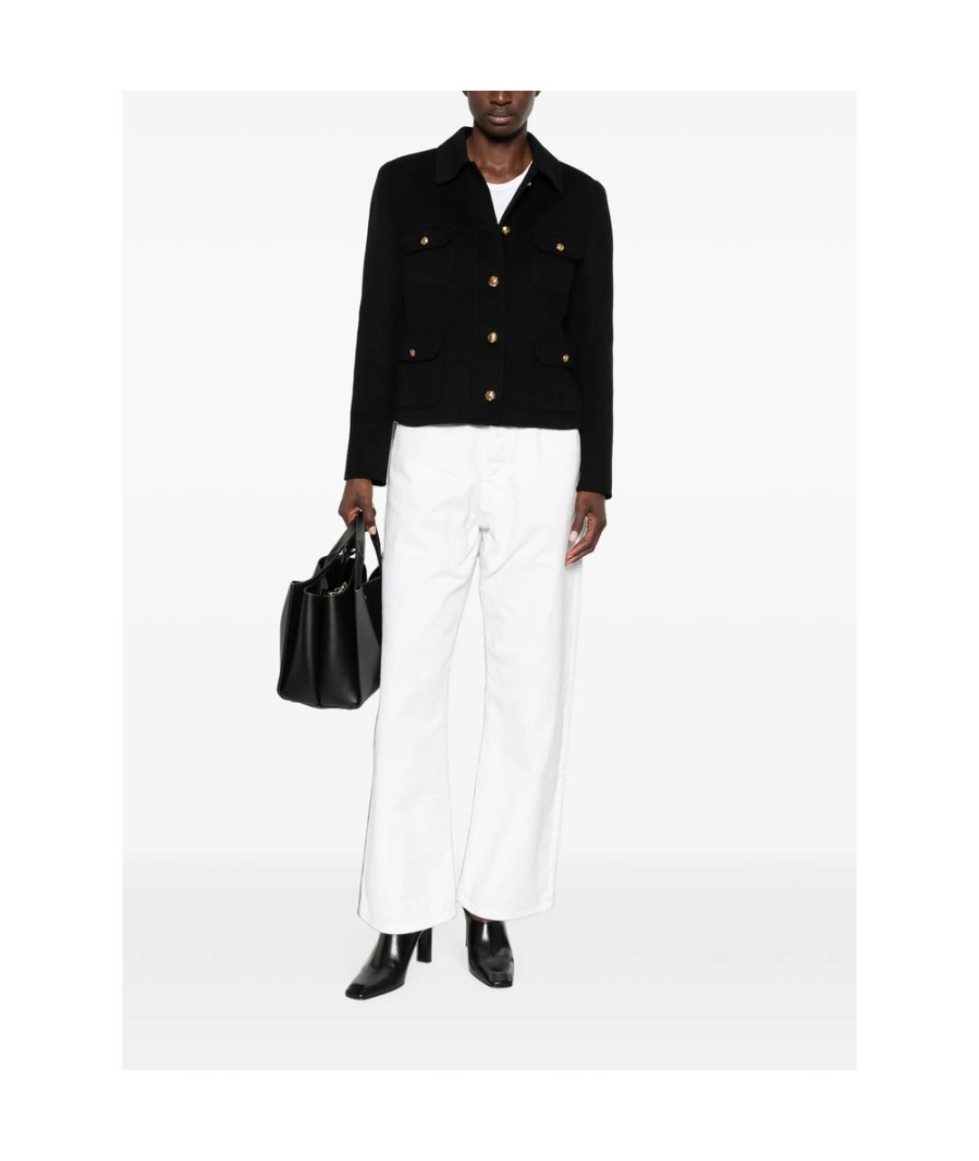MAX MARA STUDIO Черная полиэстеровая куртка, фото 2