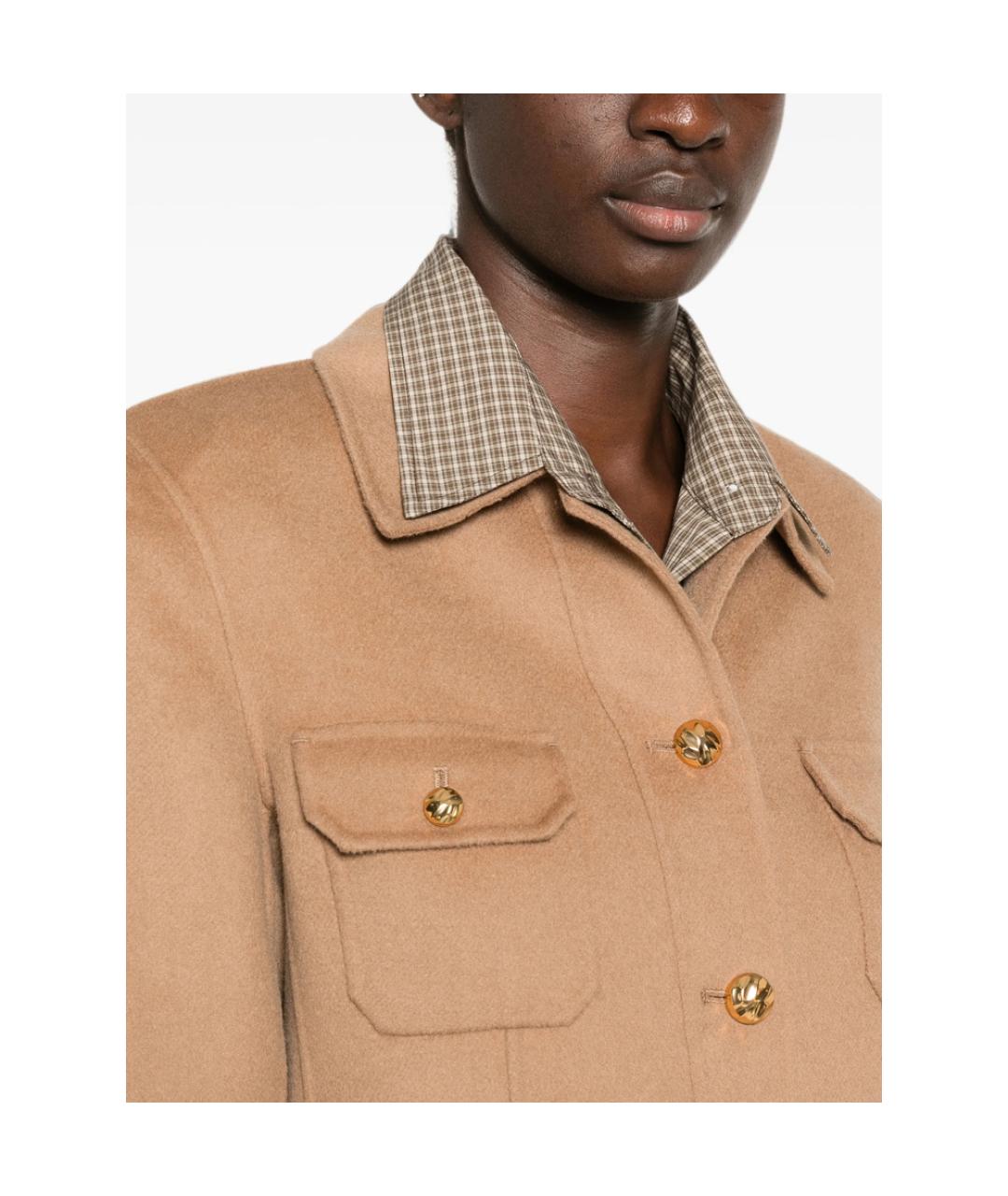 MAX MARA STUDIO Бежевая кашемировая куртка, фото 3