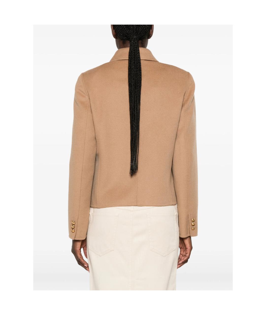 MAX MARA STUDIO Бежевая кашемировая куртка, фото 4