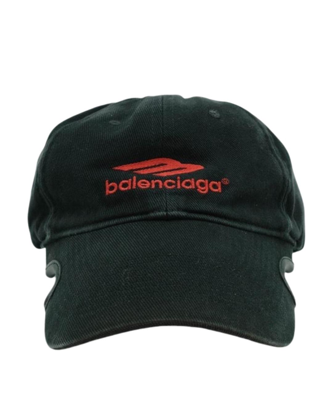 BALENCIAGA Черная хлопковая кепка/бейсболка, фото 1