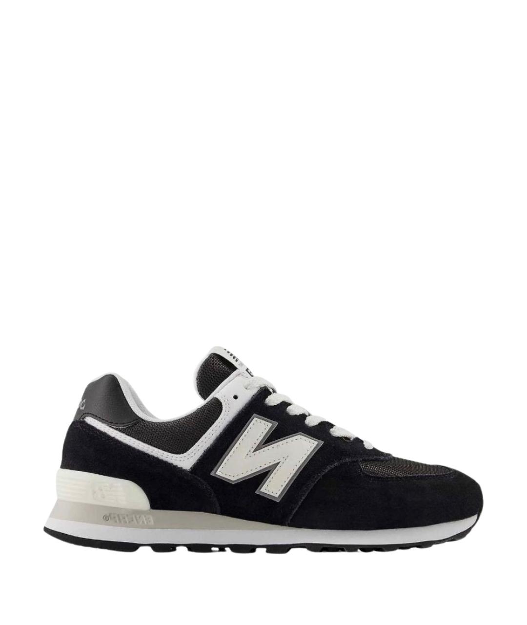 NEW BALANCE Черные замшевые низкие кроссовки / кеды, фото 1