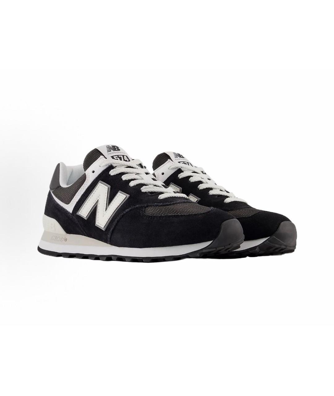 NEW BALANCE Черные замшевые низкие кроссовки / кеды, фото 2