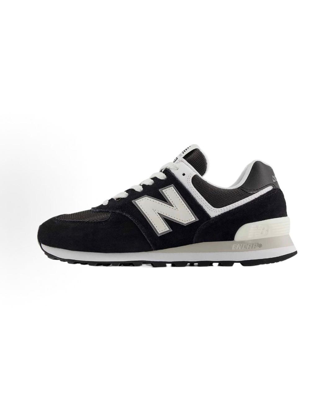 NEW BALANCE Черные замшевые низкие кроссовки / кеды, фото 4