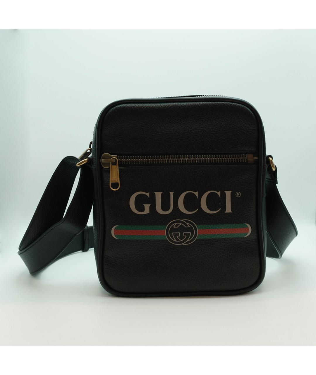 GUCCI Черная кожаная сумка на плечо, фото 2