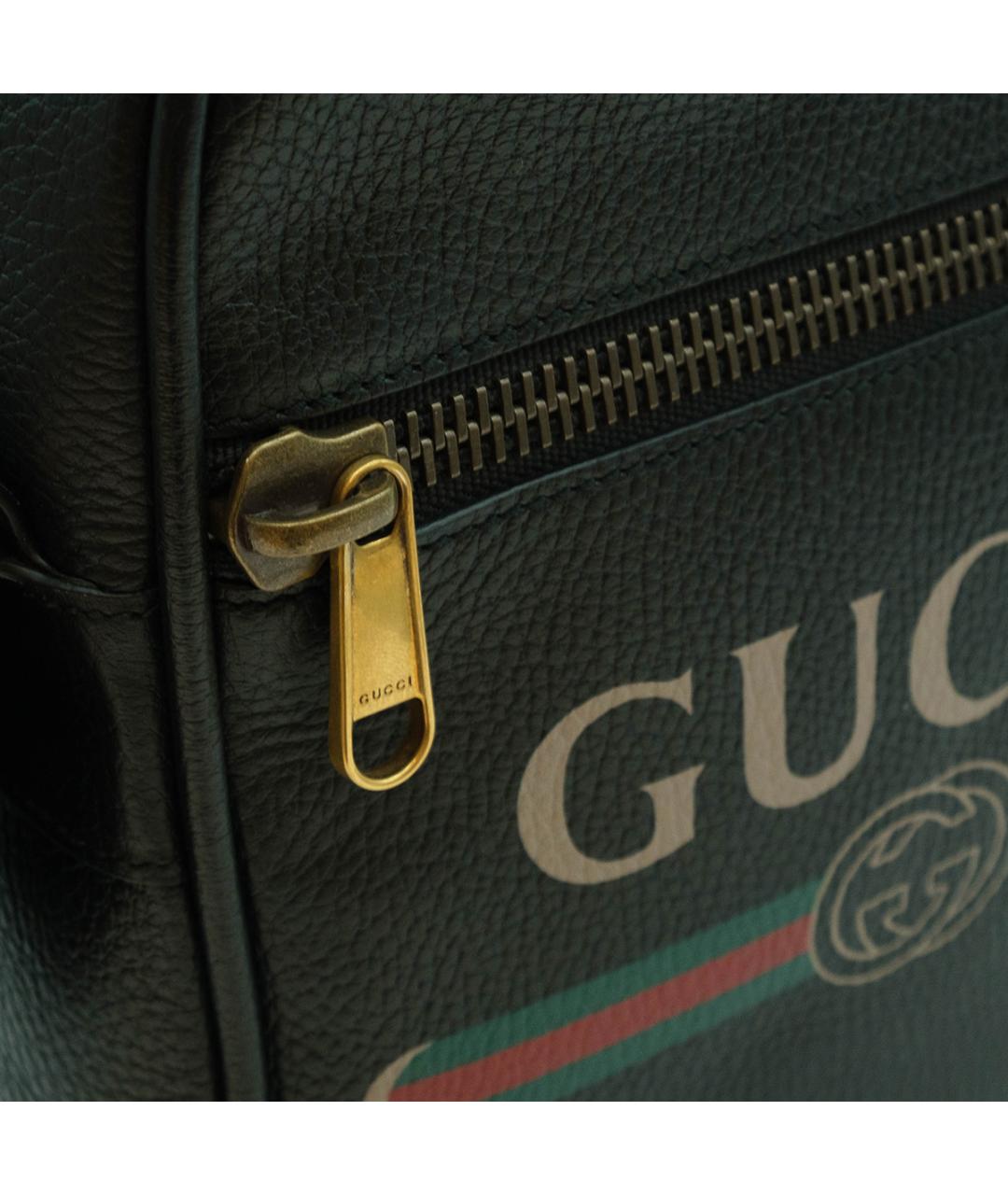 GUCCI Черная кожаная сумка на плечо, фото 5