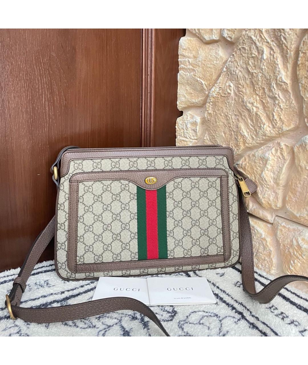 GUCCI Кожаная сумка через плечо, фото 7