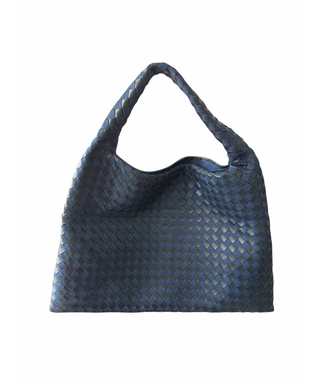 BOTTEGA VENETA Темно-синяя деним сумка тоут, фото 1