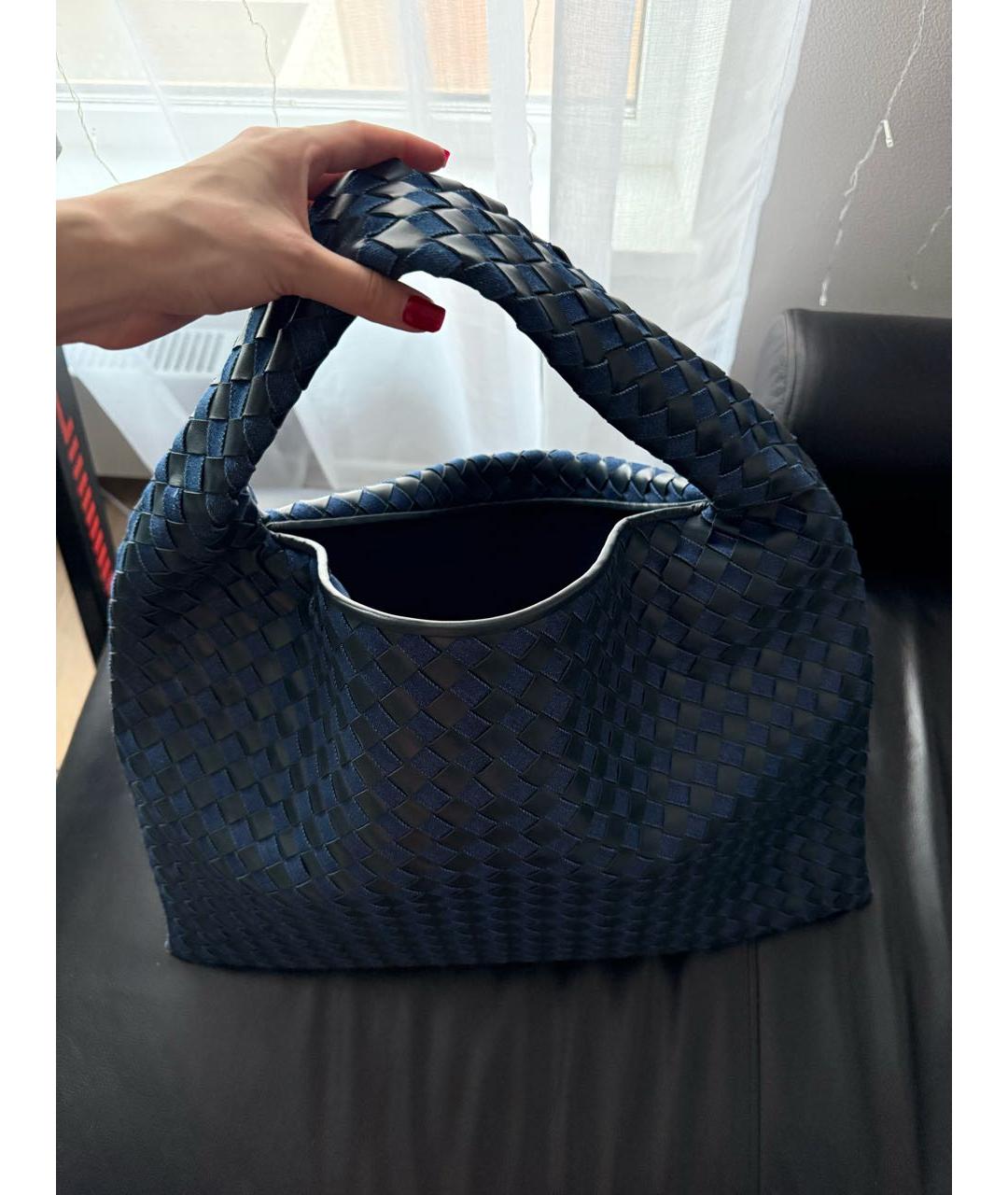 BOTTEGA VENETA Темно-синяя деним сумка тоут, фото 2