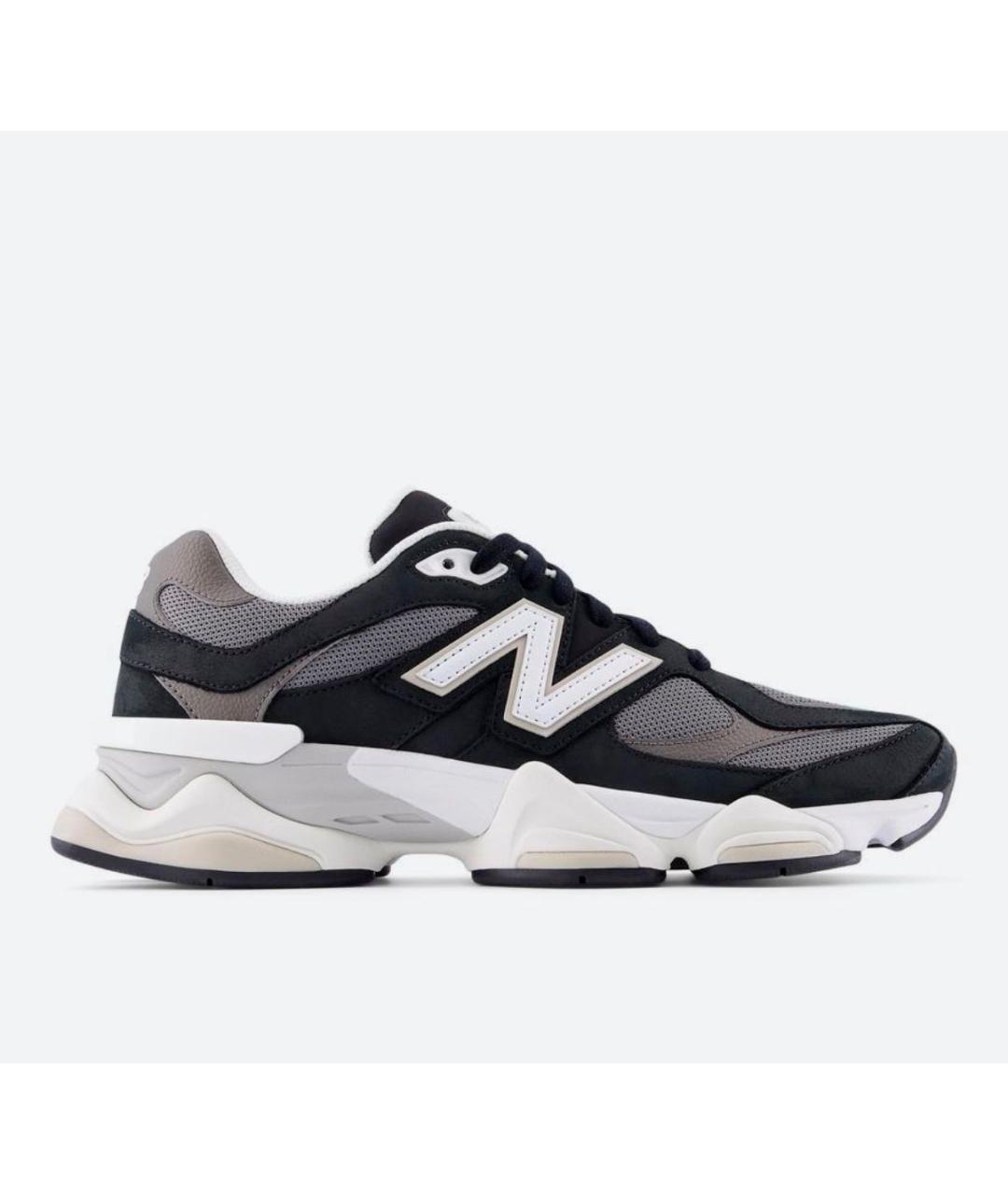 NEW BALANCE Черные кожаные низкие кроссовки / кеды, фото 4