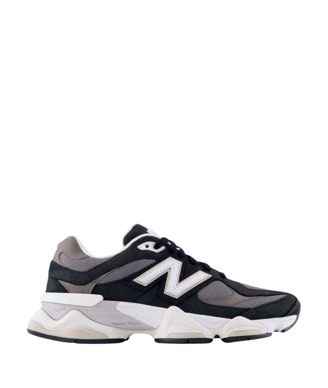NEW BALANCE Черные кожаные низкие кроссовки / кеды, фото 1