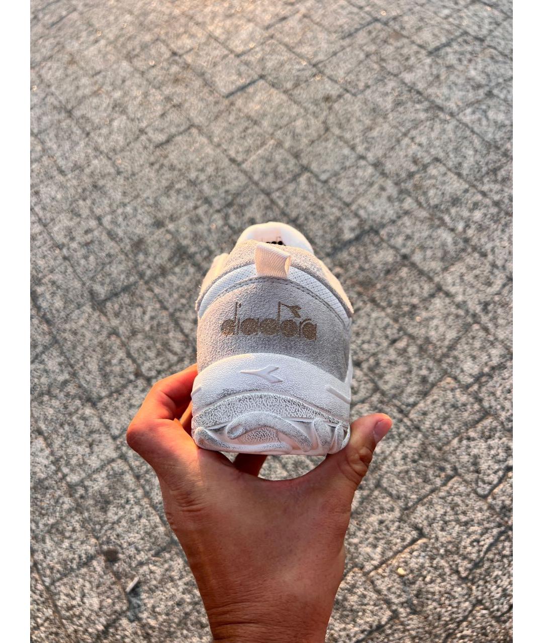 DIADORA HERITAGE Белые кожаные низкие кроссовки / кеды, фото 5