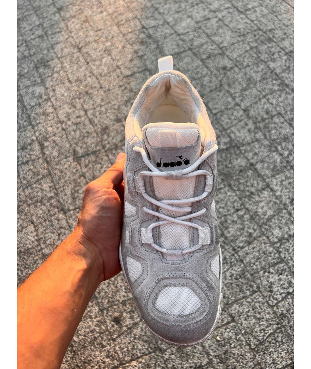 DIADORA HERITAGE Белые кожаные низкие кроссовки / кеды, фото 4