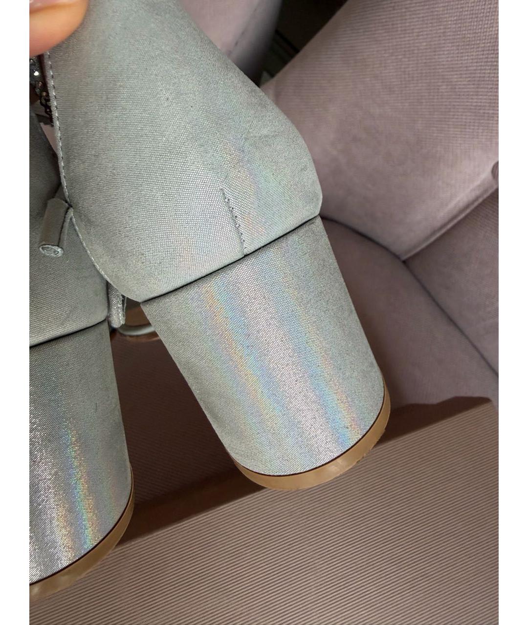 GIANVITO ROSSI Голубые кожаные босоножки, фото 6