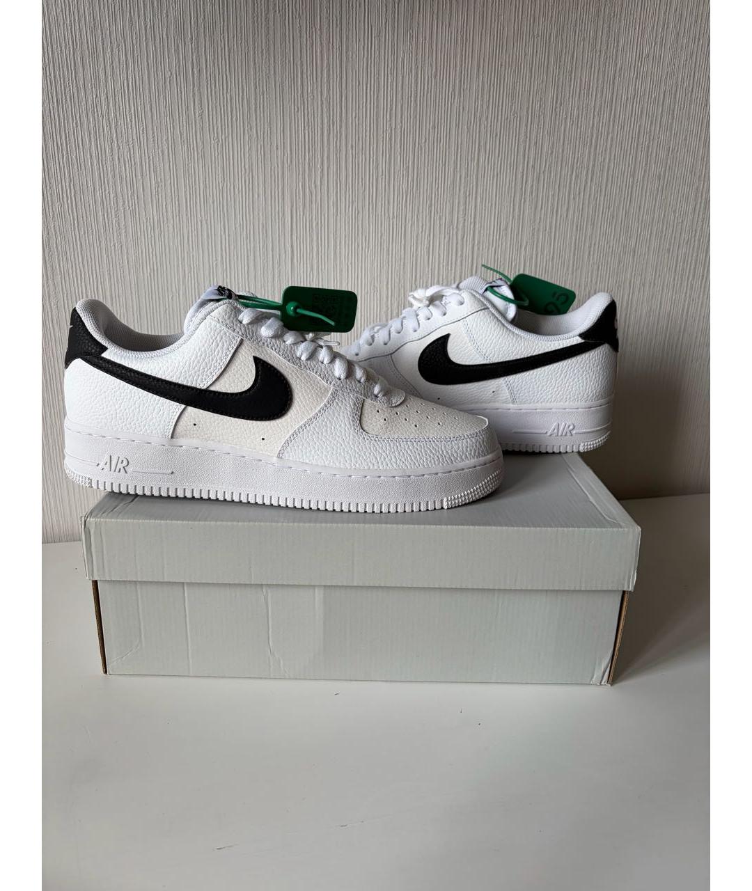 NIKE Белые кожаные низкие кроссовки / кеды, фото 4