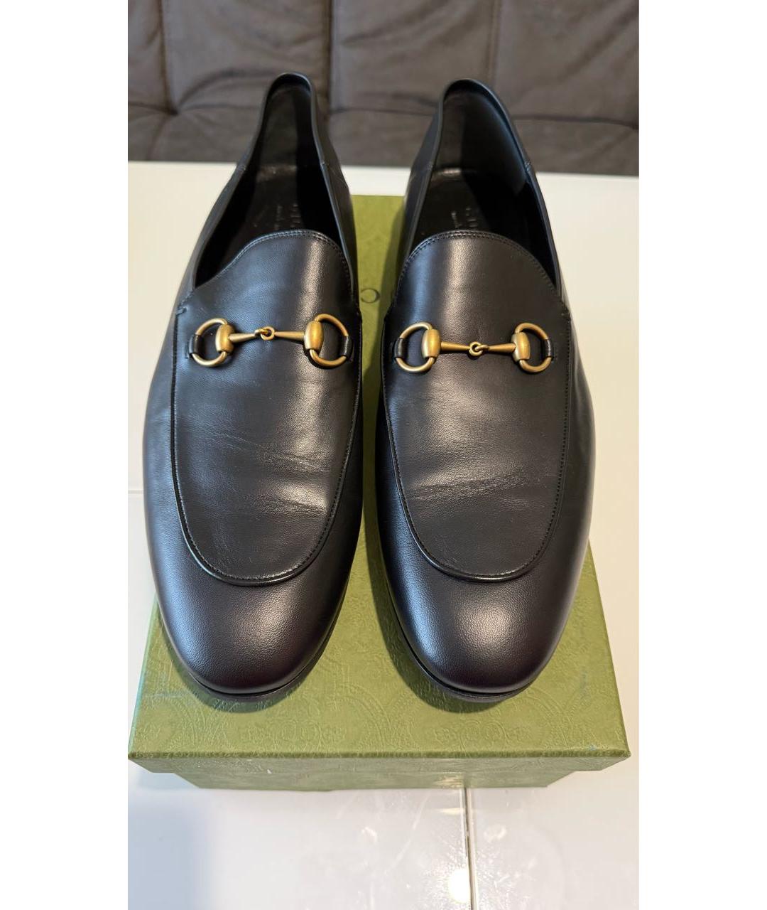 GUCCI Черные кожаные лоферы, фото 2