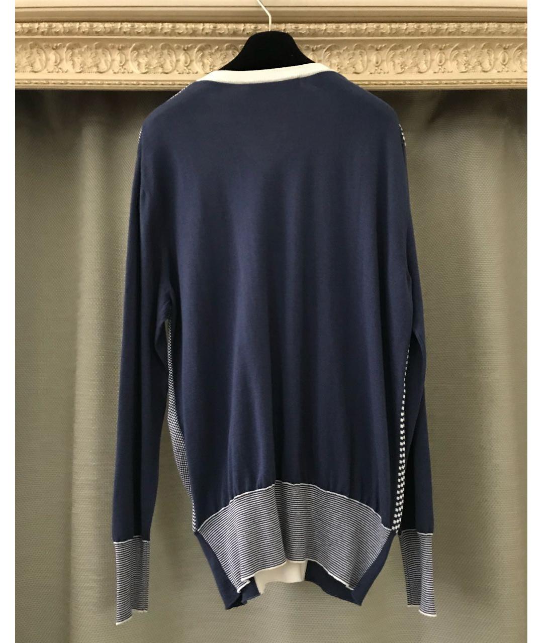 ETRO Темно-синий хлопковый джемпер / свитер, фото 6
