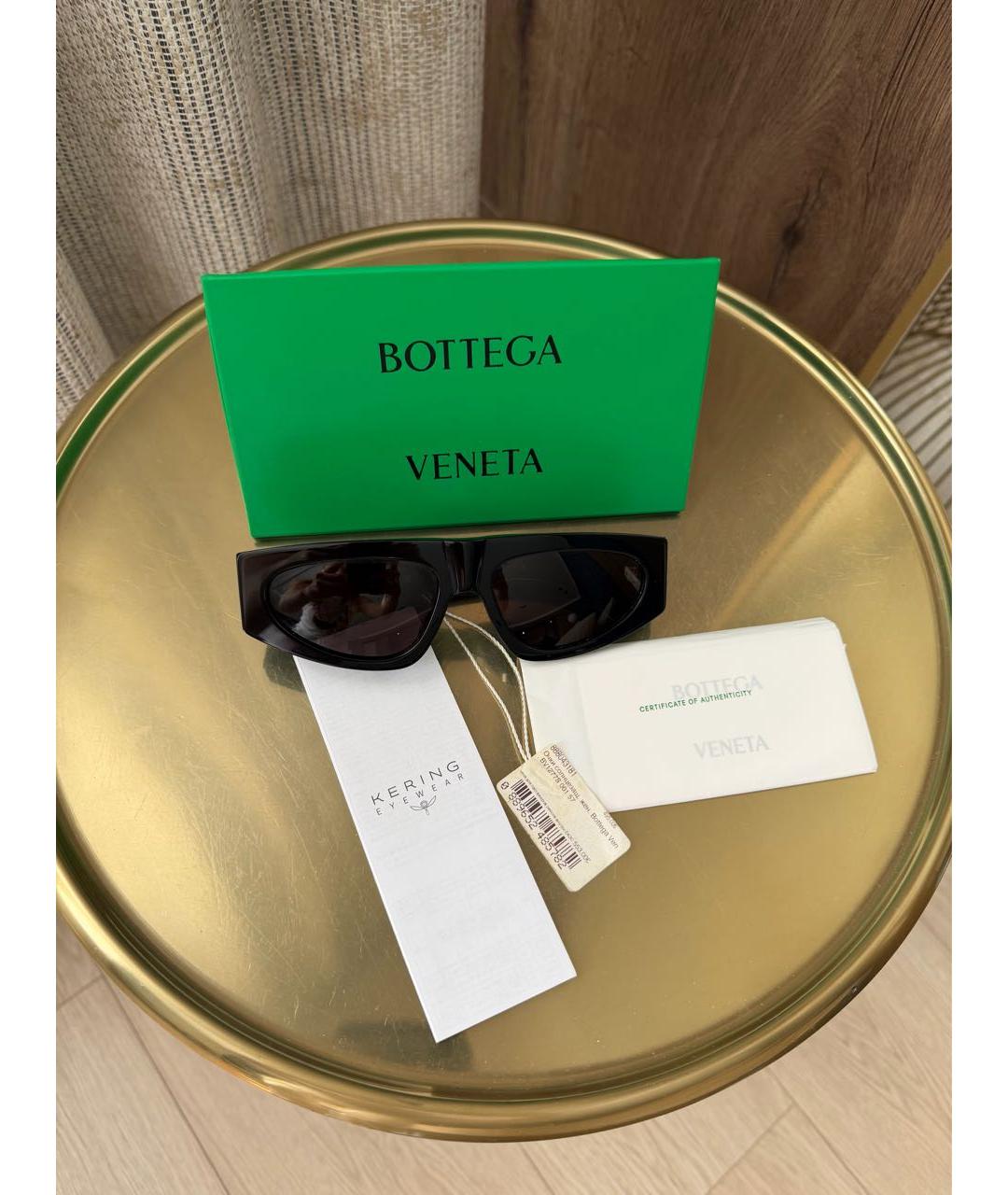 BOTTEGA VENETA Черные пластиковые солнцезащитные очки, фото 7