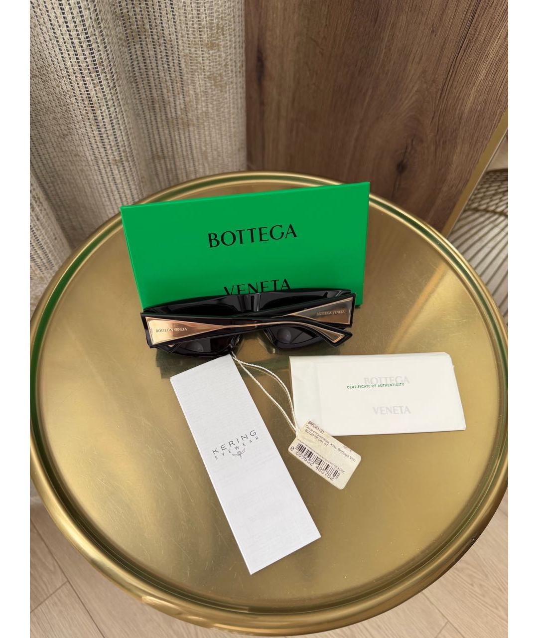 BOTTEGA VENETA Черные пластиковые солнцезащитные очки, фото 5