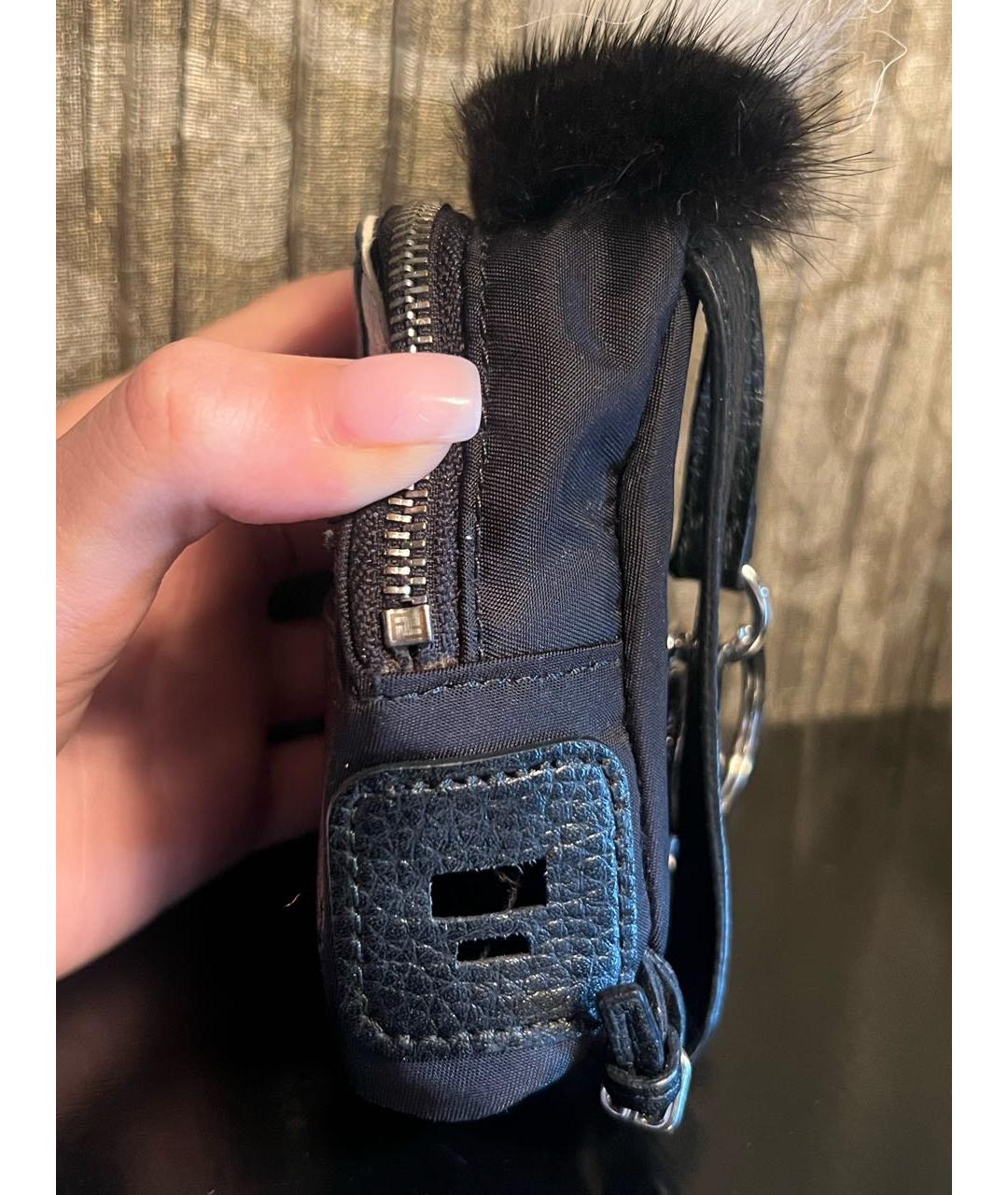 FENDI Черный брелок, фото 6