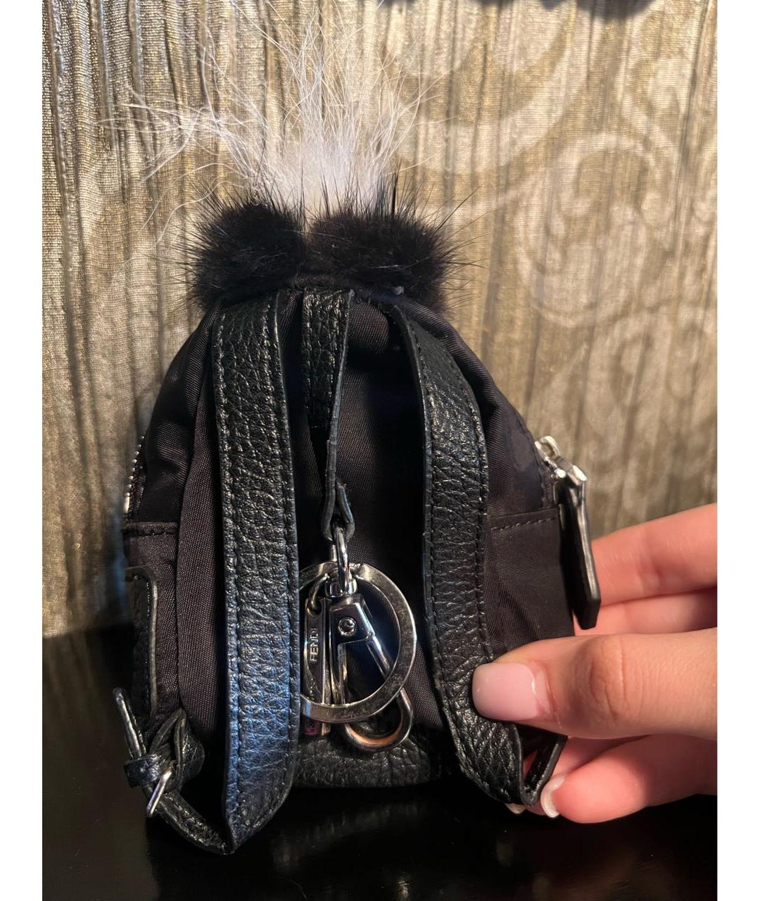 FENDI Черный брелок, фото 4