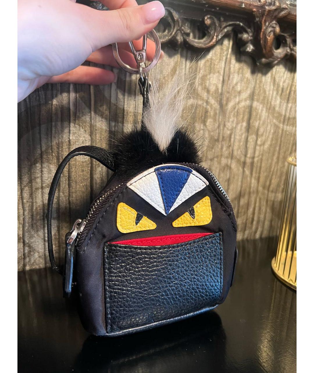 FENDI Черный брелок, фото 7