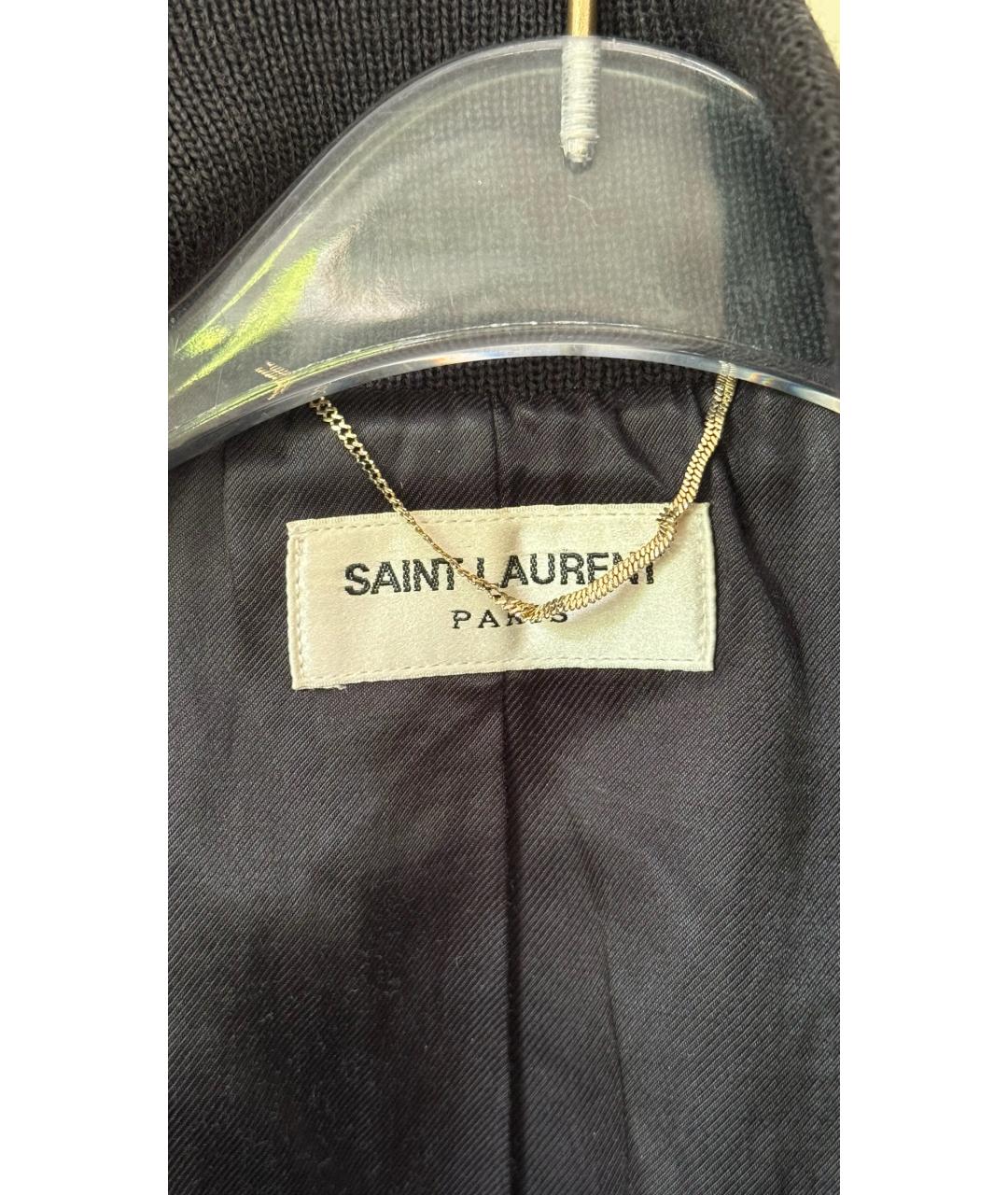 SAINT LAURENT Черная шерстяная куртка, фото 6