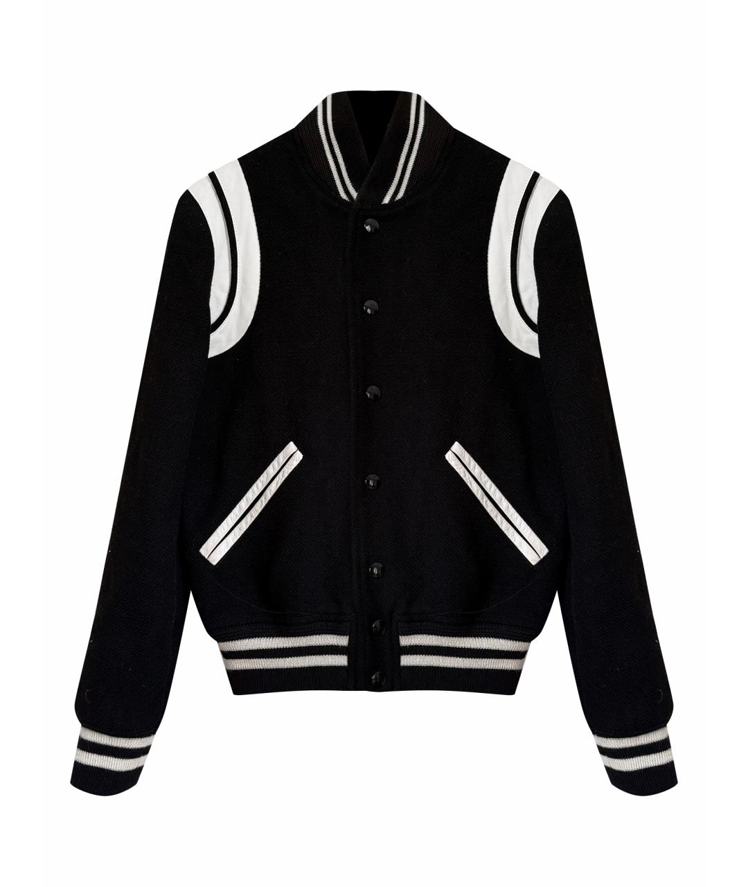 SAINT LAURENT Черная шерстяная куртка, фото 1
