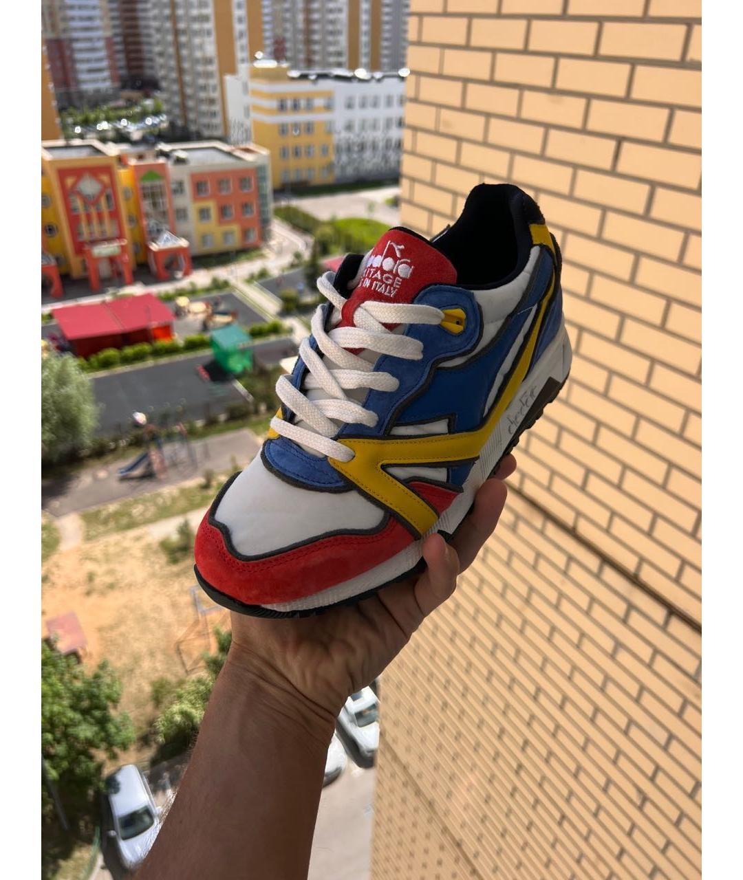 DIADORA HERITAGE Красные синтетические низкие кроссовки / кеды, фото 4