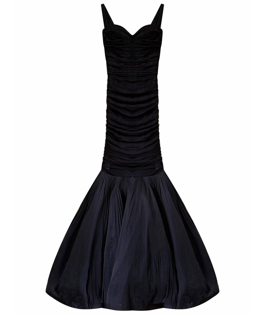 DOLCE&GABBANA Черное шелковое вечернее платье, фото 1