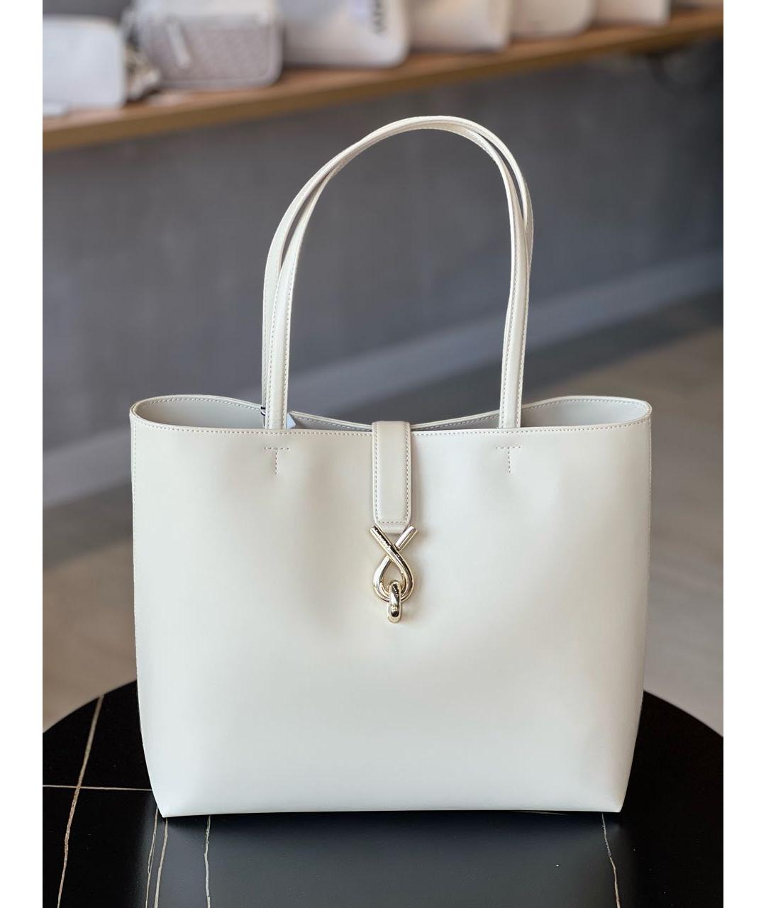 FURLA Бежевая кожаная сумка через плечо, фото 5