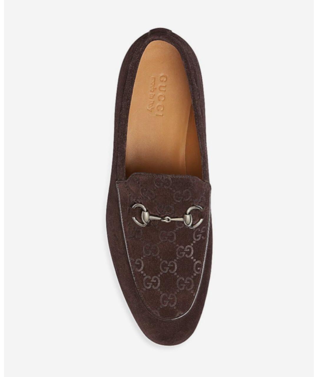 GUCCI Коричневые кожаные лоферы, фото 3