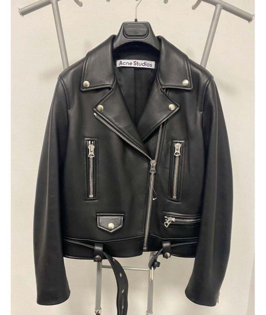 ACNE STUDIOS Черная кожаная куртка, фото 2