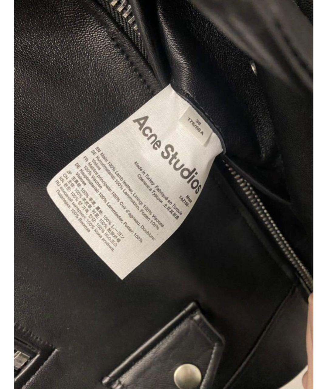 ACNE STUDIOS Черная кожаная куртка, фото 8