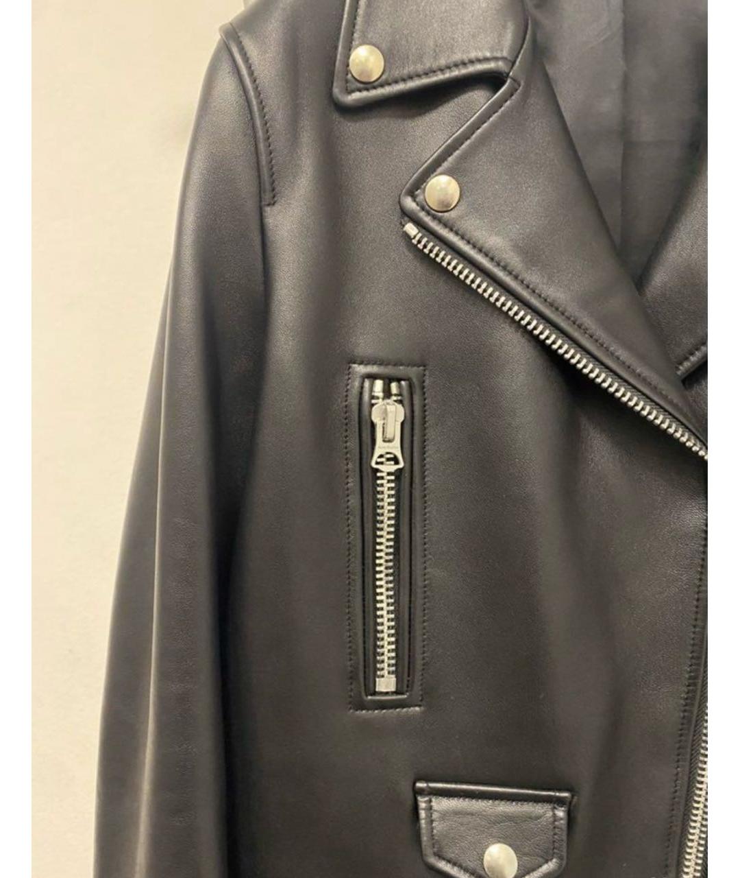 ACNE STUDIOS Черная кожаная куртка, фото 5