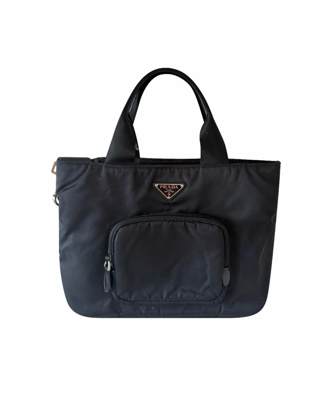 PRADA Черная синтетическая сумка тоут, фото 1
