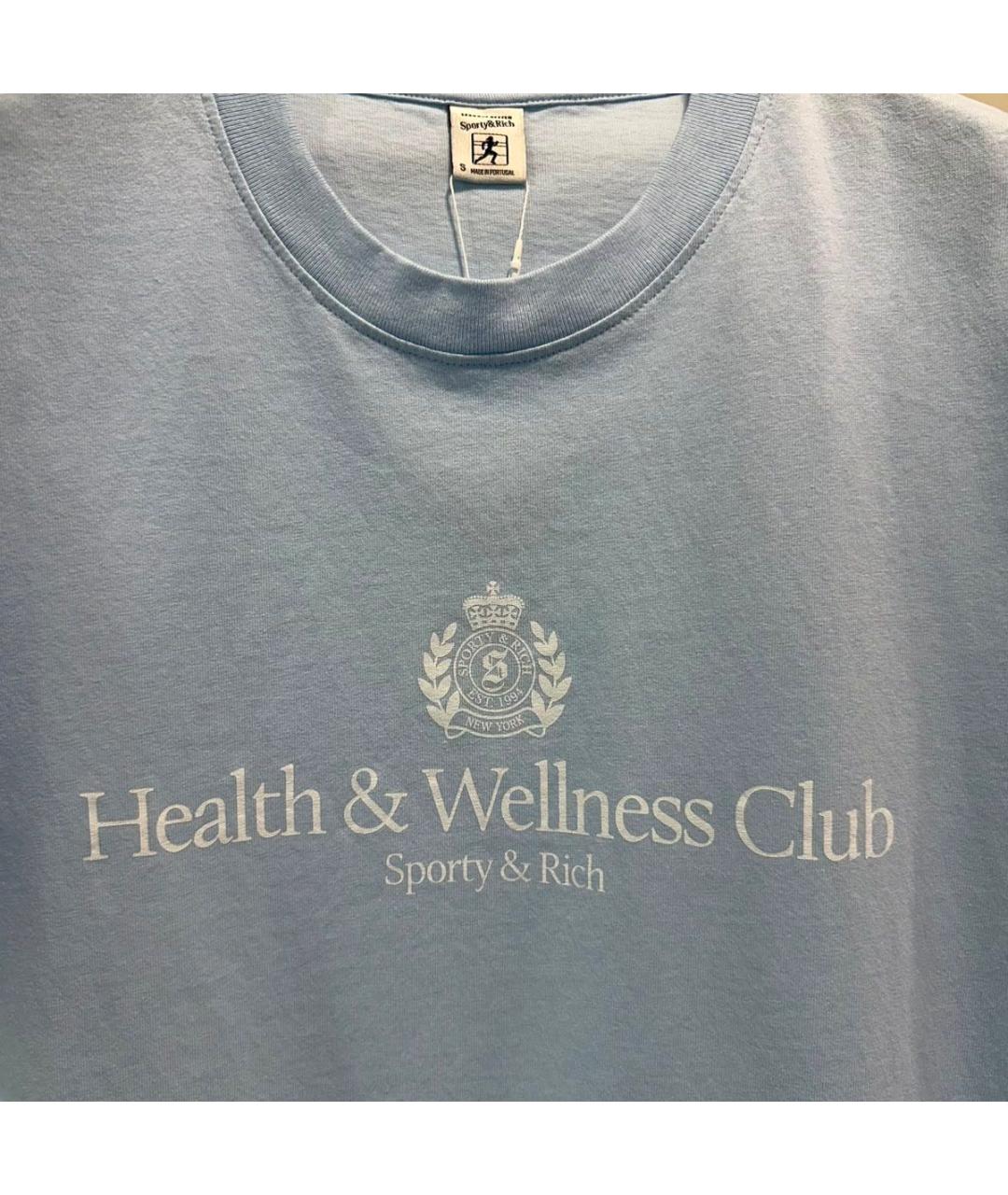 SPORTY AND RICH Голубой хлопковый спортивные костюмы, фото 2