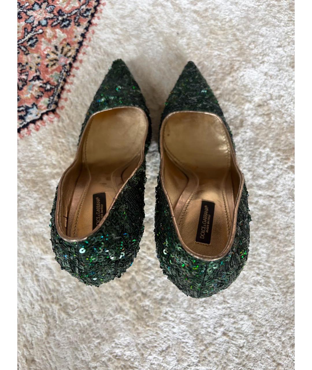 DOLCE&GABBANA Зеленые туфли, фото 3