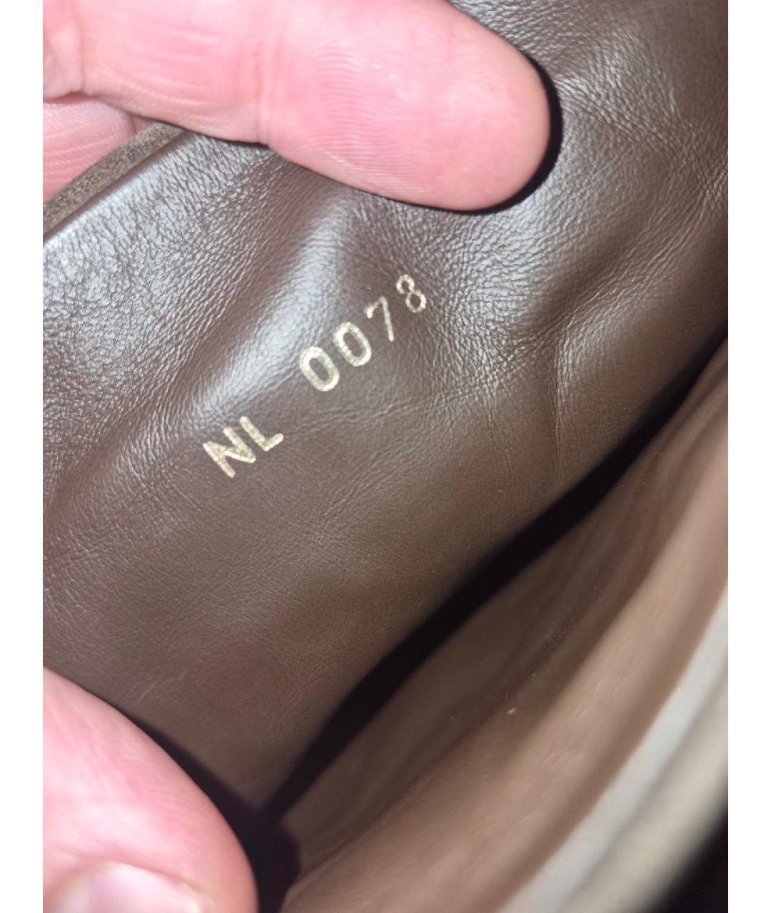 LOUIS VUITTON Коричневые замшевые сапоги, фото 7