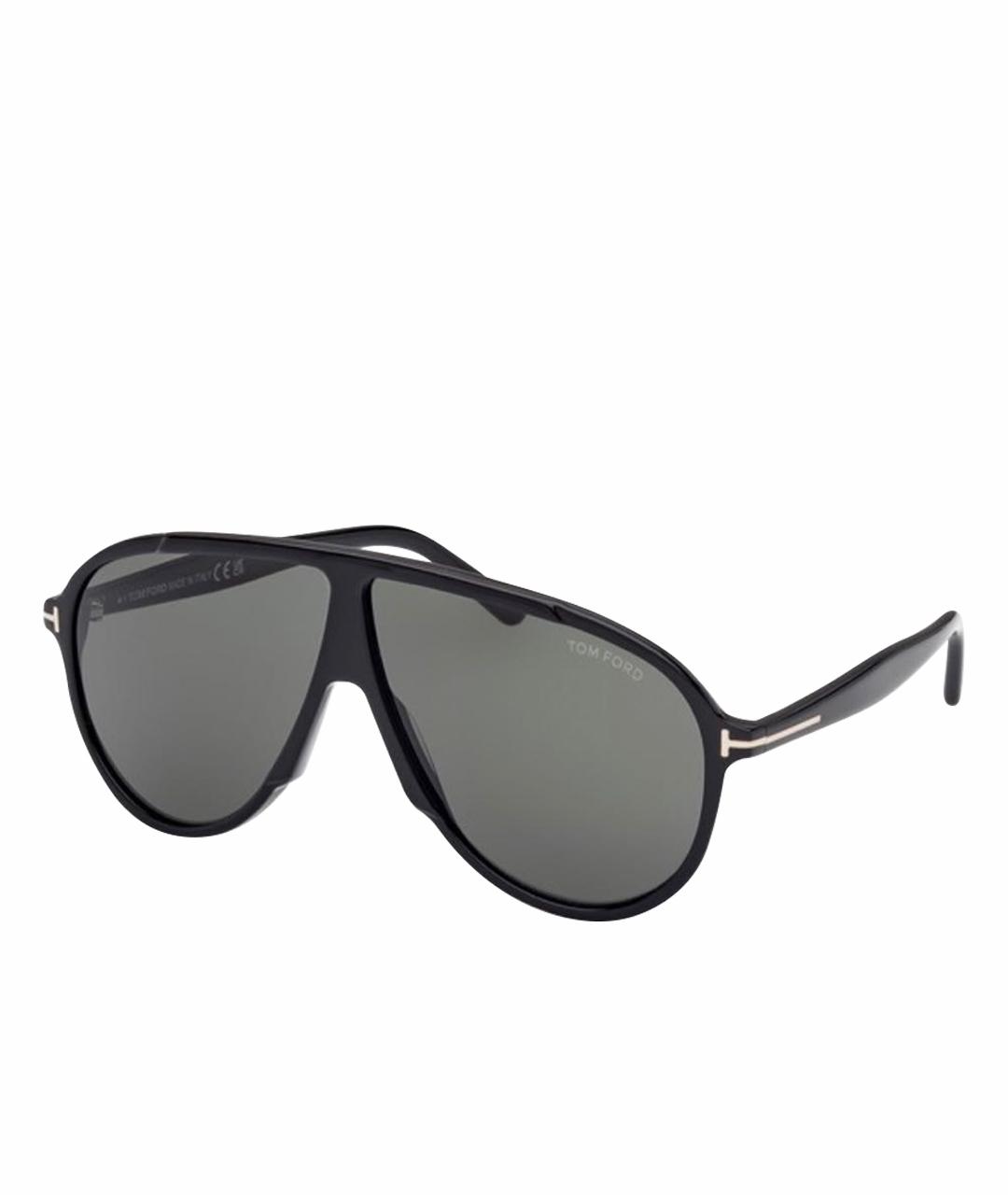 TOM FORD Черные пластиковые солнцезащитные очки, фото 1